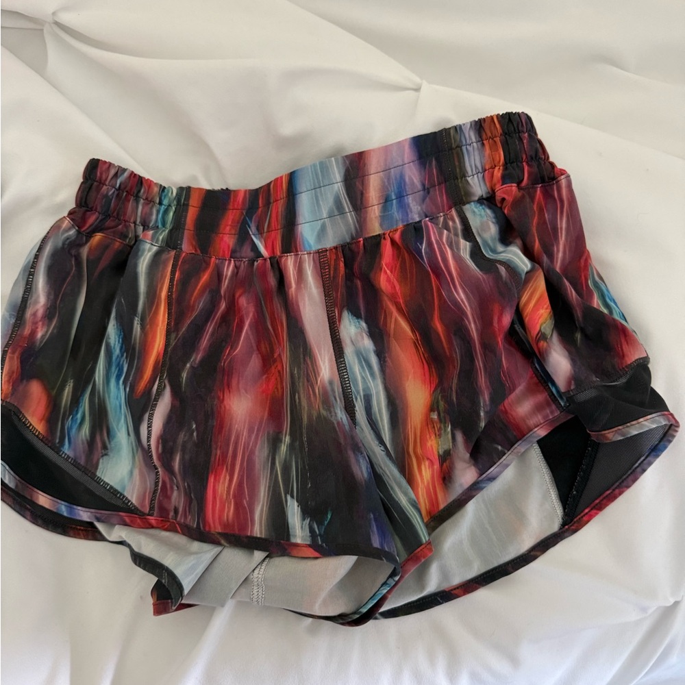 Lululemon Athletica Red and Blue Athletic Shorts